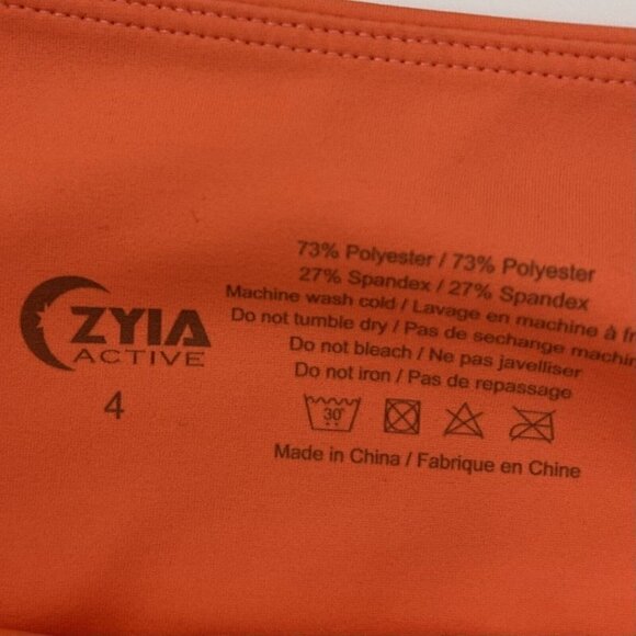 Zyia Active Light N Tight Womens Size 4 Tangerine Orange 7/8 Leggings High Rise - Picture 4 of 11